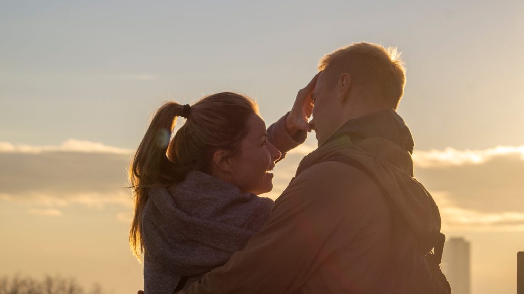 Happy Couple in Love spend time together